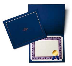 Marine Blue Certificate Jacket (A4)