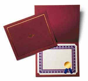 Claret Certificate Jacket (A4)