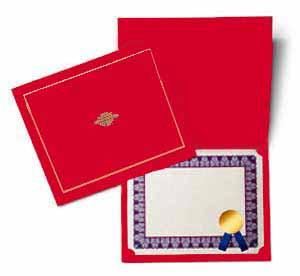 Red Certificate Jacket (A4)