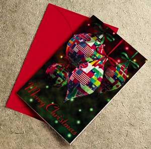 Around The World Christmas Card