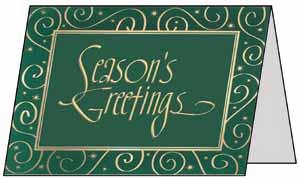 Swirls Of Gold Christmas Cards With Inserts