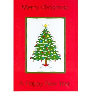 Red Tree Christmas Card