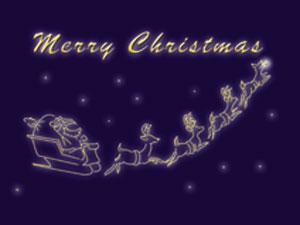 Santa'S Sleigh Christmas Card