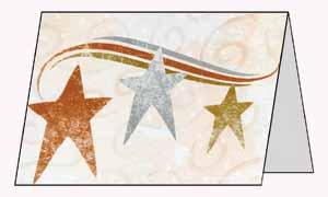 Shooting Stars Christmas Card (Metallic Ink)