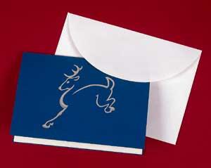 Reindeer Cards A5 Blue/Silver