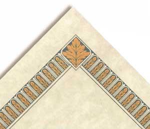 Certificate Border Teal Blue/Tan
