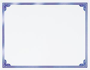 classic blue foil certificate