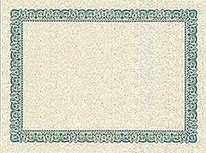Green Mini Award Certificate