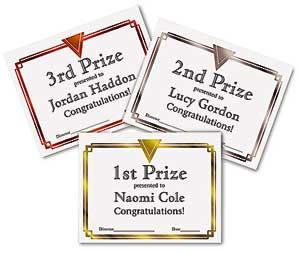 Mixed Pack Of 'Triumph' Foil-Stamped Certificates