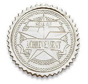 Achievement Certificate Seals - Silver