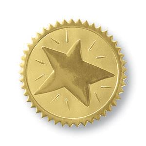 Star Certificate Seals - Gold