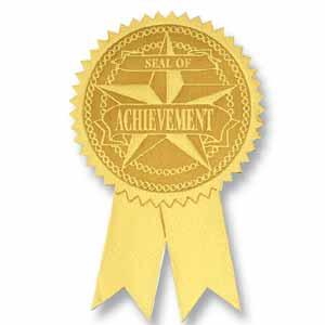 Achievement Certificate Seals With Tail - Gol