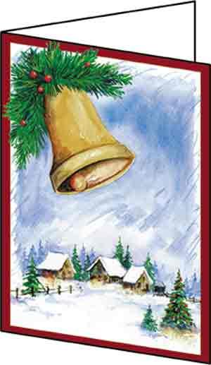 Winter Bell Glossy Christmas Cards (A6)