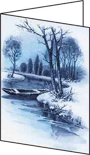 Romantic River Glossy Christmas Cards (A6)