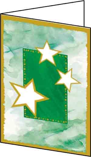 Christmas Stars Gold Embossed Christmas Cards (A6)