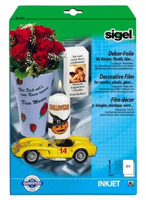 Inkjet Decorative Film (Plastic Candles & Glass)