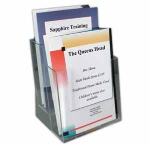 2 Pocket Acrylic A5 Literature Holder