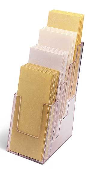 4 Pocket Acrylic Brochure Holder