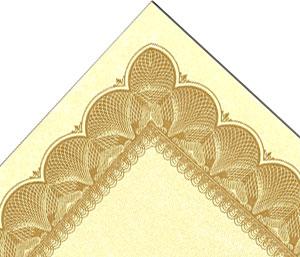 Gold On Vellum Certificate (Q-Pak)
