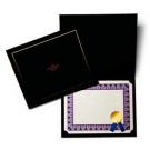 Ebony Certificate Jacket (A4) Silver Foil Embossed