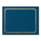 Marine Blue "Border" Gold Embossed A4 Certificate Jackets