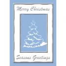 Blue Tree Christmas Card