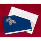 Pines Cards A5 Blue/Silver