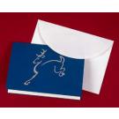 Reindeer Cards A5 Blue/Silver
