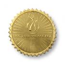 Achievement Torch Certificate Seals - Gold