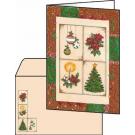 Christmas Window Christmas Card Set (Gold Metallic Ink)