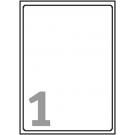White Laser Labels 1 Per Page