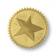 Star Certificate Seals - Gold