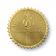 Achievement Torch Certificate Seals - Gold